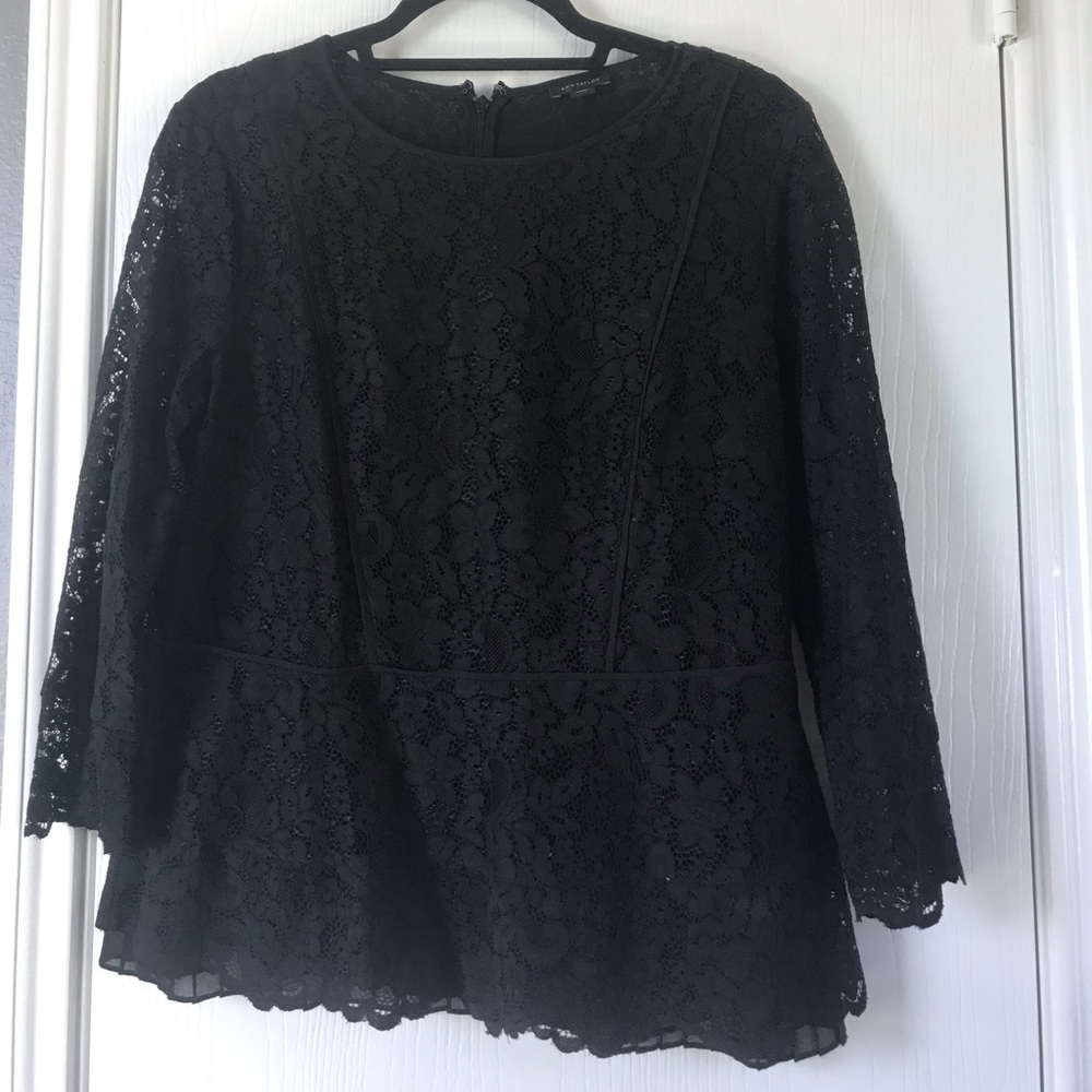 ANN TAYLOR SIZE M PEPLUM TOP